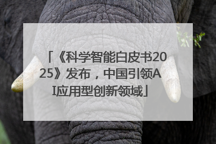 《科学智能白皮书2025》发布，中国引领AI应用型创新领域