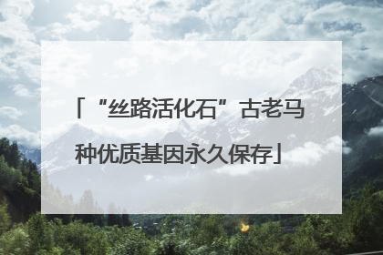 “丝路活化石”古老马种优质基因永久保存