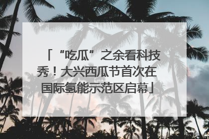 “吃瓜”之余看科技秀！大兴西瓜节首次在国际氢能示范区启幕