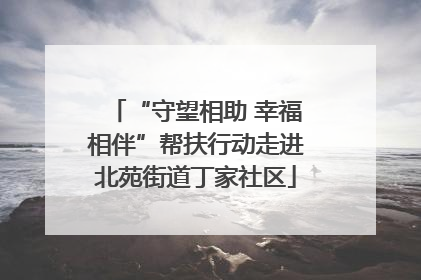 “守望相助 幸福相伴”帮扶行动走进北苑街道丁家社区
