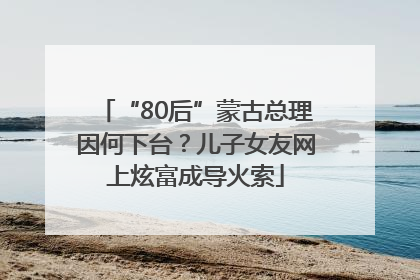 “80后”蒙古总理因何下台？儿子女友网上炫富成导火索