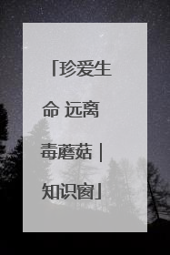 珍爱生命 远离毒蘑菇｜知识窗