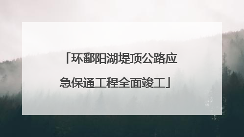 环鄱阳湖堤顶公路应急保通工程全面竣工