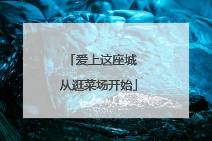 爱上这座城 从逛菜场开始