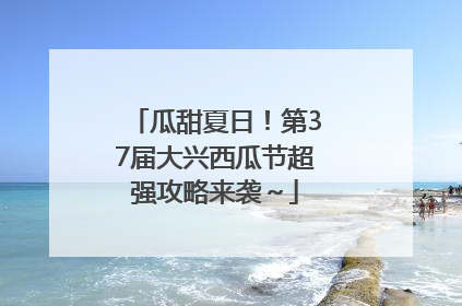 瓜甜夏日！第37届大兴西瓜节超强攻略来袭～
