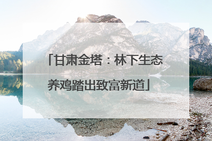 甘肃金塔：林下生态养鸡踏出致富新道