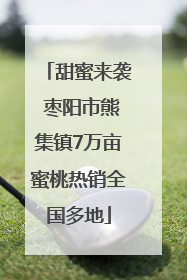 甜蜜来袭 枣阳市熊集镇7万亩蜜桃热销全国多地