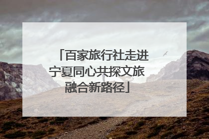 百家旅行社走进宁夏同心共探文旅融合新路径