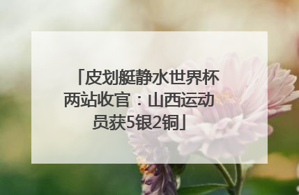 皮划艇静水世界杯两站收官：山西运动员获5银2铜