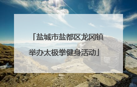 盐城市盐都区龙冈镇举办太极拳健身活动