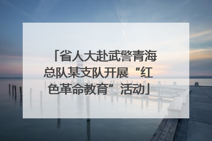 省人大赴武警青海总队某支队开展“红色革命教育”活动