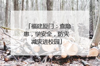 福建厦门：查隐患，学安全，防灾减灾进校园