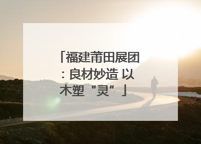 福建莆田展团：良材妙造 以木塑“灵”