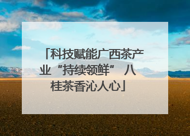 科技赋能广西茶产业“持续领鲜” 八桂茶香沁人心