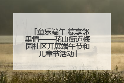 童乐端午 粽享邻里情——花山街道梅园社区开展端午节和儿童节活动