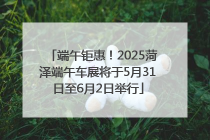 端午钜惠！2025菏泽端午车展将于5月31日至6月2日举行