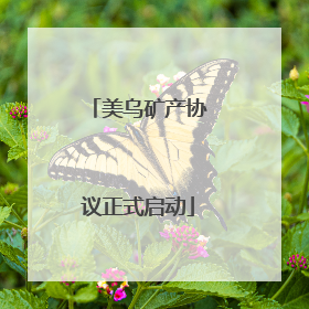 美乌矿产协议正式启动