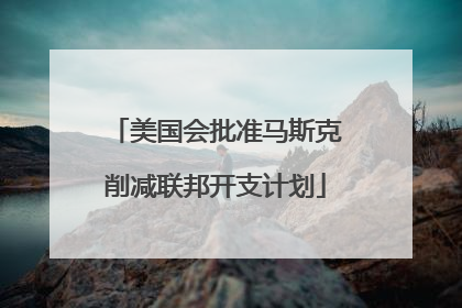 美国会批准马斯克削减联邦开支计划
