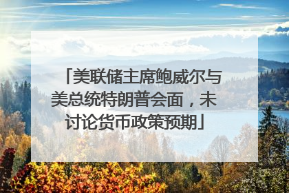 美联储主席鲍威尔与美总统特朗普会面，未讨论货币政策预期