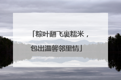 粽叶翻飞裹糯米，包出温馨邻里情