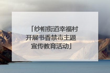 纱帽街道幸福村开展书香禁毒主题宣传教育活动