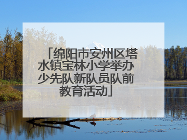 绵阳市安州区塔水镇宝林小学举办少先队新队员队前教育活动