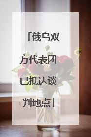 俄乌双方代表团已抵达谈判地点