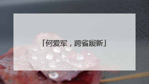 何爱军，跨省履新