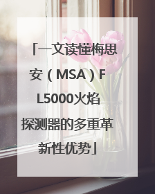 一文读懂梅思安（MSA）FL5000火焰探测器的多重革新性优势