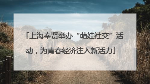 上海奉贤举办“萌娃社交”活动，为青春经济注入新活力