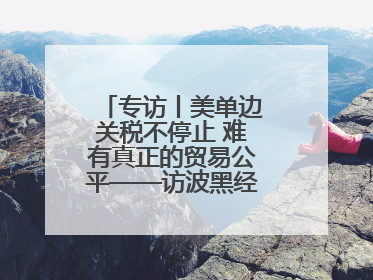 专访丨美单边关税不停止 难有真正的贸易公平——访波黑经济学家伊戈尔