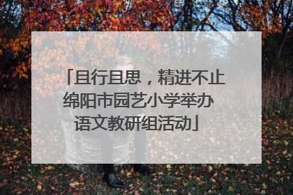 且行且思，精进不止 绵阳市园艺小学举办语文教研组活动