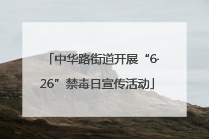中华路街道开展“6·26”禁毒日宣传活动