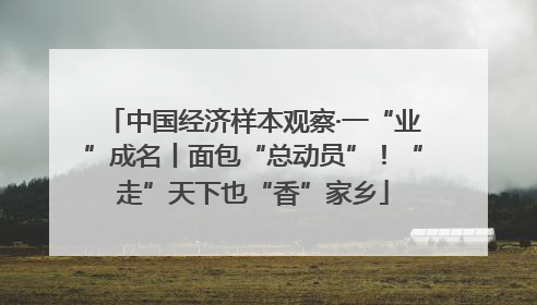 中国经济样本观察·一“业”成名丨面包“总动员”！“走”天下也“香”家乡