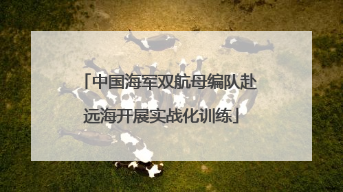 中国海军双航母编队赴远海开展实战化训练