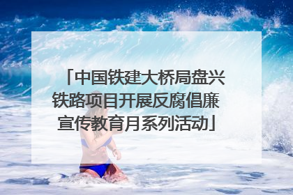 中国铁建大桥局盘兴铁路项目开展反腐倡廉宣传教育月系列活动