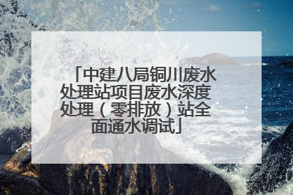 中建八局铜川废水处理站项目废水深度处理（零排放）站全面通水调试