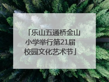 乐山五通桥金山小学举行第21届校园文化艺术节