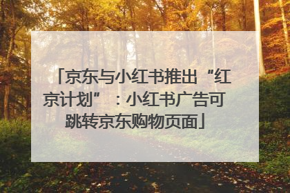 京东与小红书推出“红京计划”：小红书广告可跳转京东购物页面
