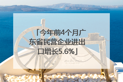 今年前4个月广东省民营企业进出口增长5.6%