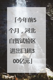 今年前5个月，河北自贸试验区进出口超300亿元