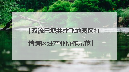 双流巴塘共建飞地园区打造跨区域产业协作示范