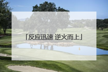 反应迅速 逆火而上