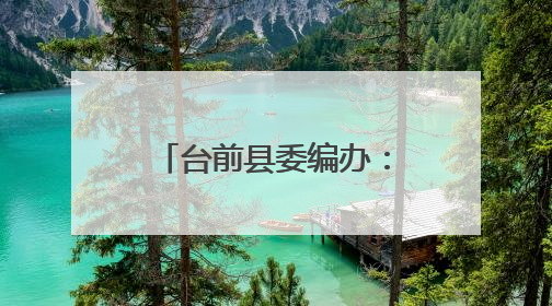 台前县委编办：“小设施”护航“大民生” 保障村民出行安全