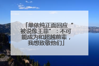 单依纯正面回应“被说像王菲”：不可能成为和超越前辈，我想致敬他们