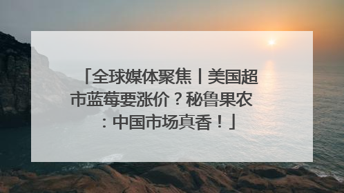 全球媒体聚焦丨美国超市蓝莓要涨价？秘鲁果农：中国市场真香！