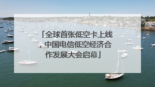 全球首张低空卡上线，中国电信低空经济合作发展大会启幕