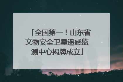 全国第一！山东省文物安全卫星遥感监测中心揭牌成立