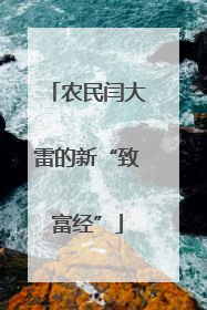 农民闫大雷的新“致富经”