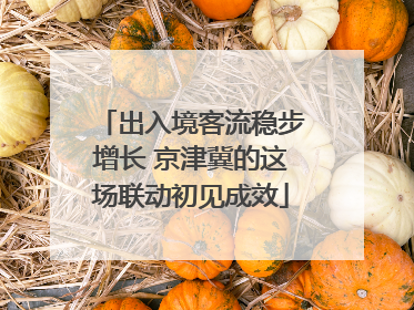 出入境客流稳步增长 京津冀的这场联动初见成效